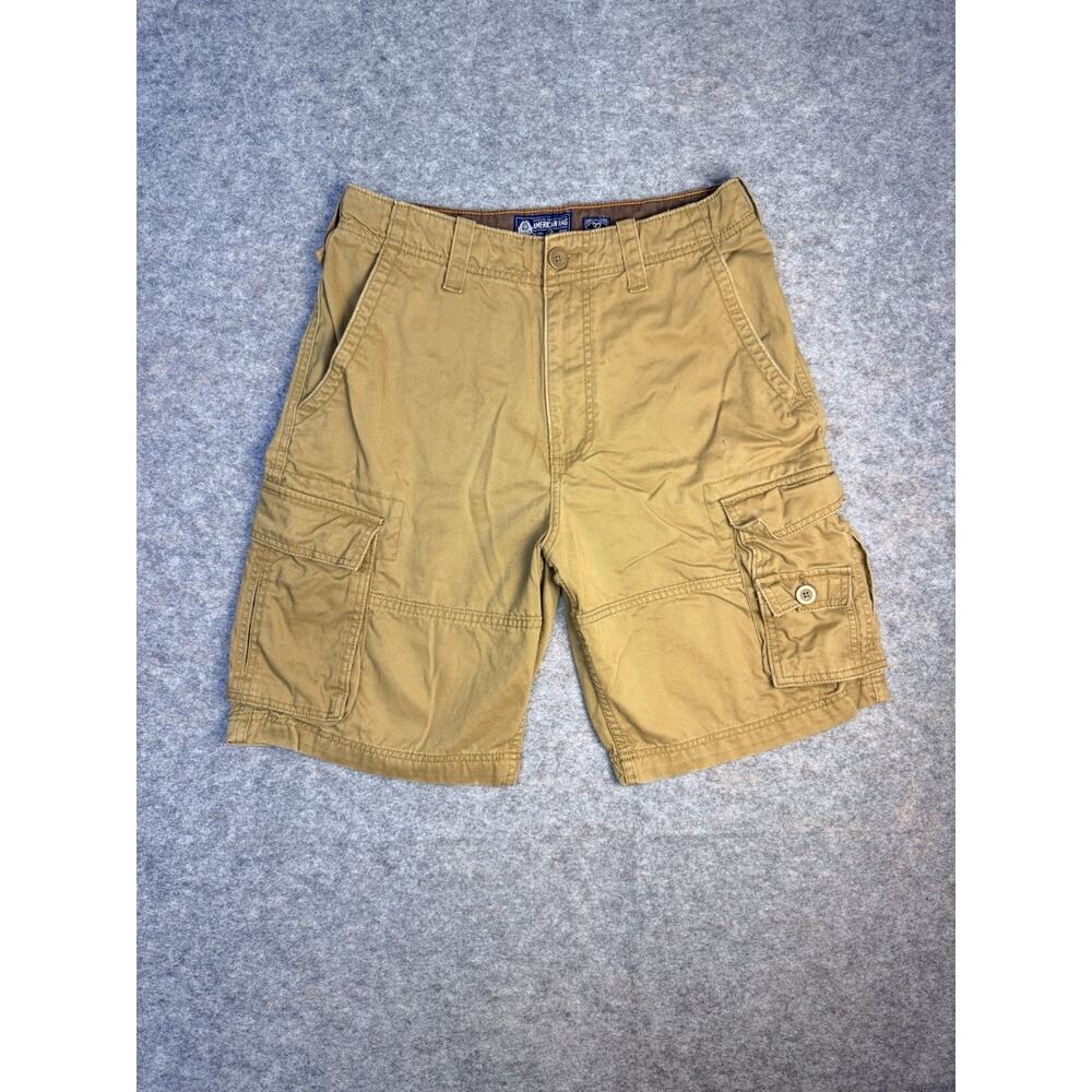American Rag Shorts Mens Size 32 Tan Khaki Cargo Pants 100% Cotton